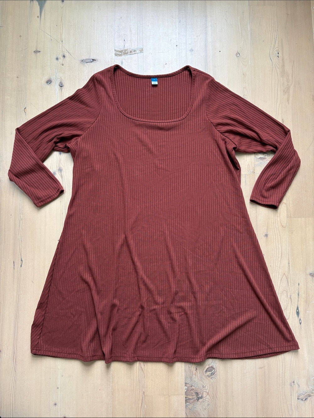 Old Navy Women's Ribbed Swing Dress Rust Red - 3X